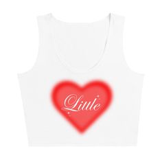 "Red Heart Aura Big Little Crop Tops This shirt says Little! Order other fam names using the separate listings under the \"big little\" section on the right side of your screen. As every order is made with love just for you, please allow 3-7 days processing time before shipment Please make sure to check out the sizing chart before ordering to ensure the perfect fit. As every shirt is made to order, we do not accept returns. Please make sure the estimated date of delivery works for you before ord Red Heart Aura, Sorority Reveal Shirts, Heart Aura, Big Little Sorority, Baby Tees, Words Prints, Baby T Shirts, Cropped Tube Top, Big Little