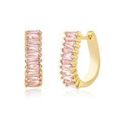 PRICES MAY VARY. 【High-Quality Material】These U shaped pink gold statement earrings are skillfully made from high-quality brass and AAA+ quality cubic zirconia,ensuring a lightweight wearing experience.The lead-free and nickel-free composition ensures optimal comfort for your ears. 【Chunky Pink Hoop Earrings】The timeless gold design of these earrings,in tandem with their modern hoop shape,creates a classic yet trend-driven accessory that transcends seasons.The simplicity of these Huggie Hoop Ear Amazon Earrings, Pink Hoop Earrings, Rhinestone Hoop Earrings, Gold Earrings For Women, Crystal Hoop Earrings, Gold Statement Earrings, Statement Drop Earrings, Cubic Zirconia Earrings, Earrings Crystal