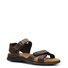 Dr. Scholl's-Gus Sandal Whether on the trail or on vacation, the Gus sandal from Dr. Scholl's is a solid choice. Your feet will stay comfortable and cool. Brown Sandals, The Trail, On Vacation, Pebbled Leather, Leather Upper, Customer Service, Take That, Style Inspiration, Sandals