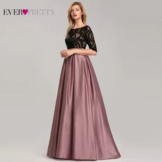 Contrast Color Evening Dresses Empire Lace Bow Elegant Sexy Party Gowns Black Ball Gown For Party, Satin Gown For Gala Party, Pink Satin Ball Gown For Party, Evening Party Satin Gown, Evening Satin Gown For Parties, Satin Ball Gown For Party, Prom Season Satin Ball Gown, Satin Ball Gown For Prom Season Party, Prom Season Satin Ball Gown For Party