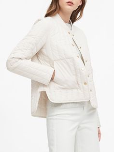 Timeless Fashion Pieces, Womens Quilted Jacket, High Waist Fashion, Cap Dress, You Have No Idea, Banana Republic Women, New Classic, Short Jacket, Quilted Jacket