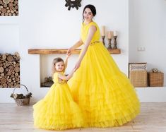 Yellow Mother Daughter Matching Dress, Tulle and Lace Dresses, Dresses for First Birthday, Mommy and Me Outfits, Photo Session Maxi Dress, - Etsy Canada Mother Daughter Dresses Matching, Dress Tulle, Long Frocks, Mommy And Me Outfits, Lace Dresses, Dresses Dresses, Matching Dresses, Photo Session, Mommy And Me