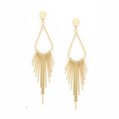 Long Tassel Earrings in Gold or Silver | Hollywood Sensation® Selling Earrings, Buying Gold, Long Tassel Earrings, Silver Necklace Statement, Earrings In Gold, Elegant Earrings, Tassel Earrings, Silver Charms, Tassel Necklace