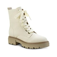 Manufacturer: Sun + Stone Size Origin: US Style Type: Combat & Lace-up Boots Collection: Sun + Stone Closure: Material: Textile/Man Made Fabric Type: Canvas Sku: BH5598725 Size: 6.5.  Color: Off-White.  Gender: female.  Age Group: adult. White Lace Up Boots, Slouch Ankle Boots, Ankle Combat Boots, White Canvas Shoes, Low Heel Ankle Boots, Black Platform Shoes, Chunky Heel Ankle Boots, Mens Ankle Boots, Sun Stone