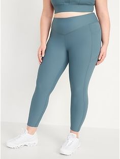 Power up in our PowerSoft leggings -- light compression fabric meets a ridiculously smooth, peachy-soft feel Elasticized high-rise waistband.  On-seam diagonal hip pockets that fit your phone.  Breathable, lightweight compression interlock fabric hol Casual Leggings With Side Pockets And 4-way Stretch, Casual Compressive Bottoms With Hip Pockets, High Waist Comfort Stretch Activewear With Pockets, Mid-rise Comfort Stretch Activewear With Pockets, Casual Leggings With Side Pockets And Comfort Stretch, Casual Mid-rise Moisture-wicking Leggings, Casual Workout Pants With Functional Pockets, Stretch Mid-rise Activewear With Hip Pockets, Fitted Casual Yoga Pants With Functional Pockets