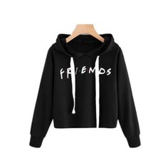 Friends Letter, Casual Crop Tops, Short Pullover, Printed Hoodies Sweatshirts, Women Friends, Letter Print Hoodie, Crop Top Sweatshirt, Crop Top Casual, Top Crop