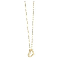 A small, dainty, solid gold heart on a simple 1.2mm curb chain. It really is too cute. -18k solid gold -16" curb chain -heart is 6.5x7.2mm Chain Heart, Gold Heart Necklace, Gold Heart, Curb Chain, Heart Of Gold, Heart Necklace, Solid Gold, Jewelry Necklace Pendant, Fine Jewelry