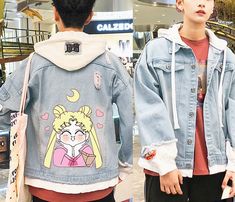 Kawaii Usagi Jeans Coat PN1816 ●Size: S: length 60cm bust 112cm ,shoulder 62cm,sleeve 43cm M: length 62cm bust 116cm ,shoulder 64cm,sleeve 45cmL: length 65cm bust 120cm ,shoulder 66.5cm,sleeve 46.5cm XL: length 68cm bust 124cm ,shoulder 67cm,sleeve 48cm 2XL: length 70cm bust 128cm ,shoulder 68.5cm,sleeve 49.5cm 3XL: length 72cm bust 132cm ,shoulder 70cm,sleeve 51cm (Please allow 1-3cm differs due to manual measurement.As different computers display colors differently,the color of the actual may vary slightly from the above images.Thanks for your understanding.) ●About Shipping: We attach great importance to the orders of each customer and parcel delivery. 1.Processing time: 2-3 business days. 2.Shipping time: 10-15 business days to US, please allow 3-4 weeks shipping to other country.(Ship Casual Cartoon Print Outerwear For Spring, Casual Outerwear With Cartoon Print For Spring, Oversized Casual Outerwear For Cosplay, Trendy Long Sleeve Outerwear For Cosplay, Casual Spring Outerwear For Cosplay, Spring Kawaii Long Sleeve Outerwear, Cute Cartoon Print Outerwear For Spring, Anime Print Long Sleeve Outerwear For Fall, Anime Print Long Sleeve Fall Outerwear