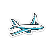 an airplane sticker on a white background