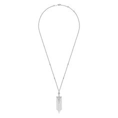 Gabriel & Co. 24 inch 14K White Gold Fringe Diamond Pendant Necklace Style Number: NK6058W45JJ Division: Gabriel Collection: Art Moderne Style: Tassel Starting Price: $1,900.00 USD* Carat Weight: 0.34ct Width: 15.40mm Thickness: 2.10mm All Dimensions are approx. *The possibilities are not limited to the options in the dropdown. For pricing on further customizations & special size options, please call: 1-586-939-5100 Art Deco Diamond Necklace In White Gold, White Platinum Necklace With Polished Finish, Art Deco White Gold Platinum Necklace, Elegant Hallmarked White Gold Chain Necklace, Art Deco White Gold Diamond Necklace For Formal Occasions, Engraved White Gold Diamond Necklace For Formal Occasions, Evening White Gold Necklace With Polished Finish, Hallmarked Platinum Necklace In White, White Diamond Cut Chain Necklace For Formal Events