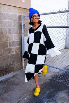 Literally Limitless Oversized Knit Dress Oversized Knit Dress, Dressed In Lala, Checker Pattern, Blazer Set, Style Mistakes, Midi Length, Streetwear Fashion, Fashion Inspo Outfits, Knit Dress