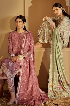 Product Details SHIRTPrinted shirt (Marina)40" embroidered patti for shirt hem40" embroidered patti for sleevesTROUSERMarina printed trouser DUPATTAMarina printed shawlATTRIBUTEThis 3-piece set includes a SAGE BLOOM shirt with an elegant marina print, featuring embroidered patti detailing on the shirt hem and sleeves. The matching trouser and dupatta also feature the marina print, creating a cohesive and stylish look. Printed Suit, Printed Trousers, Fabric Stores Online, Extra Fabric, Jacquard Fabric, Designer Suits, Fabric Store, Winter Collection, 3 Piece