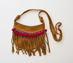 ethnic leather bag, cloth bag, fringed bag, vintage bag, brown bag, cloth and leather bag, small bag, shoulder bag, girl gift, woman gift, woman gift Brown Shoulder Bag With Tassels For Festival, Brown Fringe Pouch Shoulder Bag, Brown Fringe Shoulder Bag For Daily Use, Brown Bohemian Satchel With Fringe, Brown Festival Pouch Bag, Brown Pouch Bag For Festivals, Bohemian Brown Fringe Satchel, Brown Tassel Crossbody Shoulder Bag, Brown Bohemian Fringe Satchel