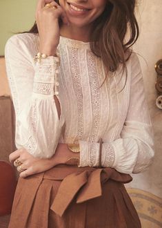 Style Inspiration Spring, 자수 디자인, Vestidos Vintage, 가을 패션, Spring Looks, Mode Inspiration, White Blouse, Salwar Kameez, Look Fashion