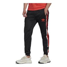 adidas Chile 20 Track Pants 'Black Red' H65540 (Men's/Stripe/Classic) Mens Stripes, Adidas Pants, Pants Black, Track Pants, Black Pants, Black Red, Black And Red, Track, Adidas