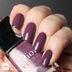 Dior Vernis (887) Purple Mix (work / play / polish) - Great hues in this polish.  |      Love Nail Art check out my pinterest @opulentnails  for Nail Polish Lovers. #nailart #OPI #nars #orly #ysl #dior #jinsoon #chinaglaze #essie #estee #Illamasqua #Kardashian #Londontown Mauve Nail Polish, Nail Ideas Gel, Dior Nail Polish, Mauve Nails, Types Of Manicures, Purple Nail Art, One Color Nails, Purple Nail, Glitter Nail Polish