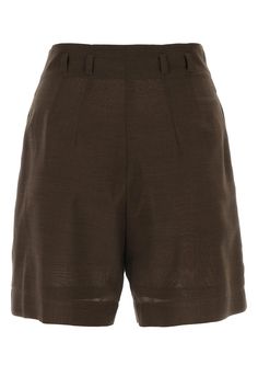 Exterior: 77% Virgin wool 23% Polyester Luxury Workwear Shorts, Luxury Short Length Bottoms For Workwear, Luxury Short Length Workwear Bottoms, Classic Short Wool Bottoms, Elegant Brown Shorts For Workwear, Elegant Bermuda Workwear Bottoms, Paris Texas, Lorenzo Serafini, Pleats Please Issey Miyake