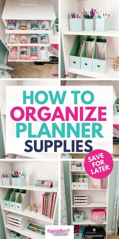 the organized organizer supplies in this closet are great for organizing and storing your crafting supplies