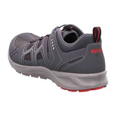 Experience the perfect blend of style and comfort with the Ecco TERRACRUISE LT Men's Lightweight Sneakers. Ideal for the fashion-forward young adult, these sneakers feature a chic grey color and are crafted with high-tech materials and textile for durability. The easy-to-use elastic laces with toggle closure make them quick to put on and take off, ensuring convenience for on-the-go lifestyles. Breathable and flexible, they are equipped with a removable insole and soft textile lining for all-day comfort. The robust PU outsole provides excellent traction, making the TERRACRUISE LT not just a stylish choice but also practical for everyday adventures. Functional Gray Walking Shoes For Sports, Urban Running Shoes With Vented Sides For Sports, Urban Style Running Shoes With Vented Sides For Sports, Casual Synthetic Trail Running Shoes With Ventilation, Casual Breathable Trail Running Shoes With Secure Fit, Dynamic Gray Walking Shoes For Sports, Dynamic Gray Sports Walking Shoes, Gray Sneakers With Vented Sides For Sports, Gray Casual Running Shoes With Ventilation