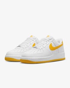 Nike Air Force 1 Low '07 "White/University Gold" FJ4146-105 Sneaker New [US6-15] Description Brand New This product is 100% authentic. If you have any questions, please feel free to contact us. We will pack and ship with care. ※Please be sure to check the size before 　purchasing. We cannot cancel the order after shipping for reasons such as wrong size or wrong fit. Shipping Duration All items are official items. We will ship your item via FedEx or DHL International Japan Post with the tracking n Nike White Sneakers For Streetwear, White High-top Custom Fade-resistant Sneakers, White Low-top Custom Sneakers With Fade Resistance, White Nike Air Force 1 For Streetwear, Nike Air Force 1 With Boost Midsole In White, Nike Air Force 1 White With Boost Midsole, White Nike Air Force 1 Casual Streetwear, Nike White Custom Sneakers For Streetwear, Casual White Nike Air Force 1 For Streetwear