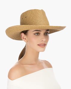 A fedora with a generous up-turned brim is a standout among women’s sun hats for sale online. Made on our designed patented Squishee® straw, this hat can be packed upside down in your suitcase for travel. The classic shape offers advanced sun protection and durability. A wired brim can be worn up or down to suit your mood and your face. Antique brass eyelets punctuate the sides of the crown, providing air flow, so your head stays cool even on the hottest of days. Blocks 95% of UVA/UVB rays Packa Boater Hat Women, Summer Headwear, Packable Hat, Womens Fedora, Straw Fedora Hat, Fedora Hat Women, Social Status, Boater Hat, Straw Fedora