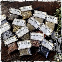 Create your own Custom Witch Herb Set, select from over 100 herbs! Shop our collection of witchcraft herbs, apothecary tools at GreenWitchLiving.com Smudge Bundles, Witchcraft Herbs, Psychic Intuition, Witch Herbs, Harvesting Herbs, Green Witchcraft, Herbal Apothecary, Ritual Tools, Chamomile Flowers