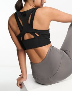 HIIT rib moto detail bra | ASOS Black Sculpting Activewear With Built-in Bra, Black Sculpting Activewear For Yoga, Sculpting Black Activewear With Built-in Bra, Black Sculpting Athleisure Activewear, Black Sculpting Sports Bra For Sports, Black Sculpting Sports Bra, Sporty Sculpting Sports Bra, Black High Stretch Sports Bra With Mesh Back, Bra Styles