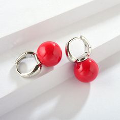 50 % off on orders over $80 CODE: XMAS50 30% off on orders over $50 CODE: XMAS30 Free Shipping for All Orders over $39 If you would like to purchase a set (all color included in 1 set), please visit here: https://www.hugetomato.com/products/new-elegant-pearl-earrings-for-women-in-14k-gold-plated-set-box-with-free-jewelry-organizer-mothers-day-gift Mirror Luster Big Pearl Earrings The pearl has a mirror luster. This pair of pearl earrings are glossy, big, and shining. The dangle is perfectly desi Big Pearl Earrings, Hot Earrings, Handmade Pearl Jewelry, White Champagne, Big Pearl, Gold Alloys, Pearl Types, Vintage Pearls, The Pearl