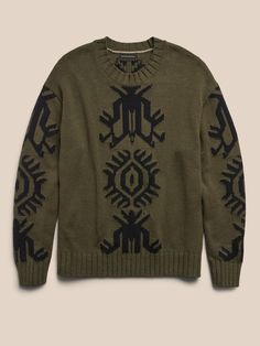 A revived classic.  This timeless chunky cotton-linen sweater first caused a stir upon its initial release in the '90s.  We fully expect the reissue to have the same effect with its vintage aesthetic, impeccable intarsia knit pattern and soothingly s Brown Retro Knit Sweater, Intarsia Knit Sweater, Retro Jacquard Knit Sweater, Brown Fitted Jacquard Knit Sweater, Vintage Wool Jacquard Knit Sweater, Fuzzy Cardigan, Linen Sweater, Sweater Blazer, Zip Up Sweater