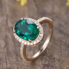 Emerald ring,Vintage Engagement Ring,Emerald diamond Engagement Ring,diamond wedding ring,oval ring,may birthstone Main ring: 14K/18K solid gold rose gold/yellow gold/white gold 8x11mm Oval Cut Lab Created Emerald 0.15ct Round Cut Natural SI/H Diamonds Band width approx 1.2-1.4mm Prong pave set Return and refund: We provide 30days return and exchange service. (Custom order is made by Unique demand, will be non-returnable and non-refundable). As every item in my shop is handmade to order, if you Vintage Emerald Ring With Halo Diamond Setting, Emerald Cluster Ring With Diamond Accents For Wedding, Wedding Emerald Ring With Halo Diamond Setting, Wedding Emerald Ring With Diamond Halo Setting, Vintage Diamond Emerald Ring For Wedding, Vintage Green Diamond Ring With Halo Setting, Green Diamond Ring With Halo Setting In Vintage Style, Green Vintage Diamond Ring With Halo Setting, Vintage Oval Emerald Wedding Ring