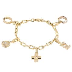 Cartier Yellow Gold Diamond Charm Bracelet 1 Luxury Gold-tone Bracelet With Logo Charm, Cartier Jubilee Bracelet In Yellow Gold, Cartier Yellow Gold Jubilee Bracelet, Cartier Jubilee Bracelet In White Gold, Cartier Timeless Jubilee Bracelet, Classic Cartier Gold Bracelet, Cartier Jubilee Gold Bracelet, Cartier Jubilee Diamond Bracelet In Yellow Gold, Classic Cartier Bracelets In 14k Gold