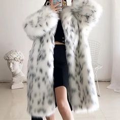 Season:Winter,Fall; Fabric:Faux Fur; Sleeve Length:Long Sleeve; Look After Me:Machine wash,Hand wash; Gender:Women's; Style:Plush,Street Style,Comfortable,Modern; Elasticity:Micro-elastic; Occasion:Daily Wear,Vacation,Party,Going out,Outdoor; Outerwear Length:Long; Placket:Cardigan; Fit Type:Loose Fit; Function:Warm,Breathable; Pattern:Spot; Design:Patchwork,Pocket; Neckline:Turndown; Outerwear Type:Faux Fur Coat; Front page:FF; Production mode:External procurement; Bust:; Length:; Shoulder Widt Faux Fox Fur Coat, Womens Faux Fur Coat, Long Faux Fur Coat, Long Overcoat, Long Winter Coats, Fur Coats Women, Fox Fur Coat, Fur Fashion, Womens Clothing Sizes