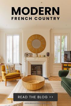 a living room filled with furniture and a fire place