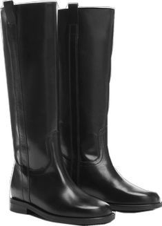 Sleek Tall Leather Boots, Classic Tall Leather Boots