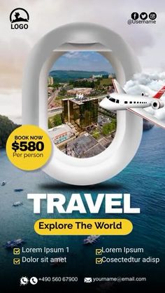 an advertisement for the travel expo