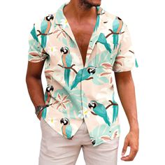 PRICES MAY VARY. Versatile Occasions: floral mens shirt are the ideal casual attire for beach vacations, summer gatherings, fishing, sailing, and leisurely travels. Whether you choose to pair them with casual pants, Hawaiian shorts, or swim trunks, our shirts emphasize attention to detail. They not only ensure comfortable wear but also exude a relaxed and stylish look for any occasion, whether you're gathering with friends or spending a laid-back weekend with family. Comfortable Fabric: tropical Hawaii Men Outfit, Hawaiian Costumes, Hawaiian Costume, Button Down Outfit, Pool Party Outfits, Outfit Options, Beach Clothes, Mens Shorts Summer, Summer Gathering