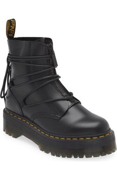 Dr. Martens Jarrick II Platform Boot (Women) | Nordstromrack Dr Martens Jarrick Ii, Dr Martens Jarrick, Oxford Platform Shoes, Bold Aesthetic, Platform Boots Women, Tan Leather Boots, Platform Chelsea Boots, Jordan Shoes Girls, Boots For Short Women