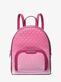 Our Signature print and an ombré finish come together on our Jaycee backpack—a timeless essential that’s destined to become your new hands-free favorite. It features a front zip pocket for convenient access, and plenty of room inside to store your tablet and other necessities. Michael Kors Outlet, Bags Logo, Pink Backpack, Signature Print, Signature Logo, Kids Gifts, Come Together, How To Take Photos, Hands Free