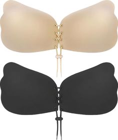 PRICES MAY VARY. Sticky bra push up, invisible lift: Strapless bra push up is benefits to provide lift and support without the need for a traditional bra, the backless bra allowing to dress with confidence. Invisible bra unique wing shape could more effective support and maintain the breasts perfect curve, can push up the chest well. Push up bra is designed to gather and lift the breasts to create a deep V curve Strapless bra, skin-friendly material: Push up sticky bra is made of high quality soft cloth fabric and skin-friendly biological silicone. Sticky push up bra can be attached to breast strongly without worrying about off from your chest, non-toxic, non-allergic, Thinner thickness, better air permeability,easy to wear, will not hurt the skin even if worn sticky bra for a long time Ba Bras For Backless Dresses, Push Up Strapless, Push Up Strapless Bra, Bra Design, Strapless Backless Bra, Strapless Bras, Backless Tank Top, Invisible Bra, Fashion Dictionary