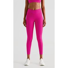 Seamless High Waist Sports Tight Yoga Pants  Material: 80% Nylon + 20% Spandex  Function: Super Elastic Size: S, M, L, XL Color: Pink, Navy Blue  Season: Spring, Fall, Summer, Winter   Usage Scenarios: Fitness, Sports, Yoga, Dance, Ball Sports, Workout Clothing Breathable Solid Color Gym Leggings, Solid Stretch Running Leggings, Breathable Solid Color Leggings For Gym, Breathable Solid Leggings For The Gym, Breathable Running Yoga Pants, Breathable Tight Solid Yoga Pants, Compressive Workout Tights Sportswear, Moisture-wicking Solid Yoga Pants For Running, Compressive Sportswear Tights For Workouts