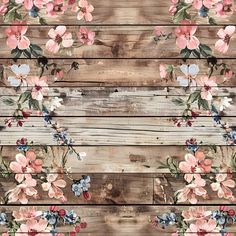 a wooden plank with flowers painted on it