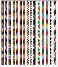 the cross stitch pattern is shown in different colors