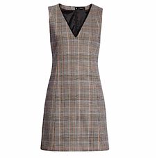 Fsize Info If Ordering Theory For The First Time, Order One Size Up. If Between Sizes, Order One Size Up. Get The Fit You Want. Book An Appointment With Our Onsite Experts Or Stop By Your Nearest Store. Learn More About Alterations. Details & Care Classic Autumn Plaid (Maybe Too Pretty And Polished To Restrict To One Season) Defines This Fitted Minidress Tailored From A Wool-Blend Stretch Suiting. 339" Length (Size 12) Hidden Back-Zip Closure V-Neck Sleeveless Lined 97% Virgin Wool, 2% Elastane, Plaid V-neck Dress For Work, Elegant Plaid V-neck Dress, Chic Plaid V-neck Dress, Pretty And Polished, Lace Back Dresses, Dresses Autumn, Theory Dress, Zero Tolerance, Tee Shirt Dress