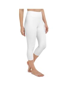 Whiter than Snow, Solid White Yoga Capri Leggings These Solid White Yoga Capris are incredibly flattering and a super versatile piece to add to your collection. As you know white is the easiest shade to style, you can wear these as a white on white outfit or pair it back with colors and prints. Made to mould to your body and support your every move. Made from highest quality material: the Gearbunch Solid White Yoga Capris are 100% handmade, squat proof, super soft and comfortable. Make these you White On White Outfit, Lululemon Yoga, Yoga Outfit, Pink Yoga, Yoga Capris, White Outfit, White On White, Squat Proof, Capri Leggings