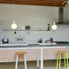 the kitchen is clean and ready for us to use in the day or night time