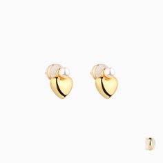 Pearl Love Studs - OhmoJewelry Needle Gauge, Pearl Love, Ear Style, 365 Days, Ear Piercings, Piercings, Gold Plate, Plating, Silver