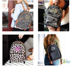 "Our monogrammed backpacks are the perfect bag for travel, school, and everyday use! They measure 10\" L x 4.5\" W x 14.5\" H and are made of polyester with an interior lining. Additional features include a front zipper pocket and interior zipper pocket. With a zipper closure, adjustable shoulder straps, and top handle, this trendy backpack is ready to tote all of the essentials! {How To Purchase} 1) Choose your backpack color from the drop-down menu 2) In the personalization box, give us the fo Everyday Backpack For End Of School Year, Rectangular Backpack For Everyday Use, Customizable Black Backpack For Everyday Use, Preppy Rectangular Backpack For Travel, Customizable Black Travel Backpack, Preppy Standard Backpack For Travel, Preppy Standard Backpack For Everyday Use, Personalized Black Bags For Back To School, Preppy Rectangular Travel Backpack