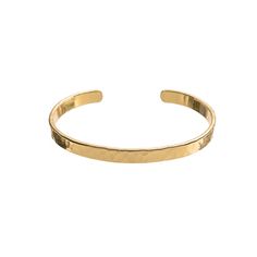 PRODUCT DETAILS Water Resistant💧 Brass 24K Gold Sterling Silver Ear Post Handmade Hypoallergenic Nickel Free SIZE: 62mm inner diameter - Adjustable 6 mm wide DESIGNER NOTE Gold bands are a company favorite at BG. Designed to add to your bracelet stack, this bangle is sure to stand out.STYLE TIP: Wear with the Royal Bracelet and the Swing Bracelet for a fantastic set! * Please note this piece is manufactured and hammered by hand and might look slightly different from the picture showed. Adjustable Hammered Yellow Gold Bracelet, Modern Hammered Yellow Gold Bracelets, Gold Bracelets With Thick Band For Gifts, Gold Cuff Bracelet With Thick Band For Gift, Gold Thick Band Bracelet For Gift, Gold Cuff Bracelet With Thick Band As Gift, Everyday Gold Hammered Cuff Bracelet, Classic Hammered Bracelet Jewelry, Classic Brass Bangle Bracelets