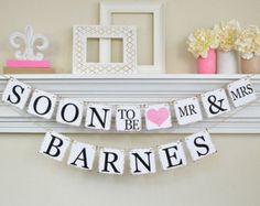 a banner that says soon to be mr and mrs