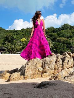 Whether it’s a lazy day by the beach or a casual brunch with your BFFs, this stunner of a maxi dress leaves a bold impact. #summerdress #beachdresses #outfitoftheday #lavender #maxidressesgorgeous #summerdress #beachaesthetic Simple Frocks, Halter Neck Maxi Dress, Long Kaftan, Goddess Dress, Vacation Vibes, Halter Maxi Dress, Halter Maxi, Dyed Dress, Halter Maxi Dresses